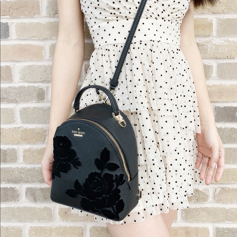 Kate spade Binx mini backpack crossbody floral - Picture 2 of 8